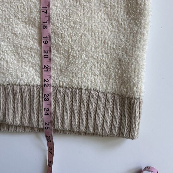 Aerie Oversized Cozy Cardigan Sweater Jacket Women’s Size L Cream Tan - Picture 10 of 12